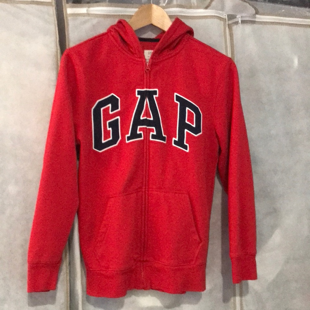 GAP kids xxl red zip up sweater